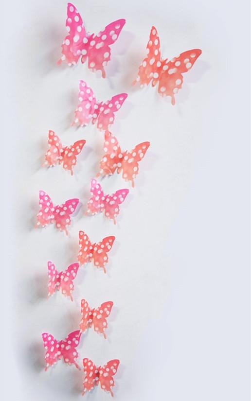 Butterfly 3D Wall Stickers - 12 Pieces
