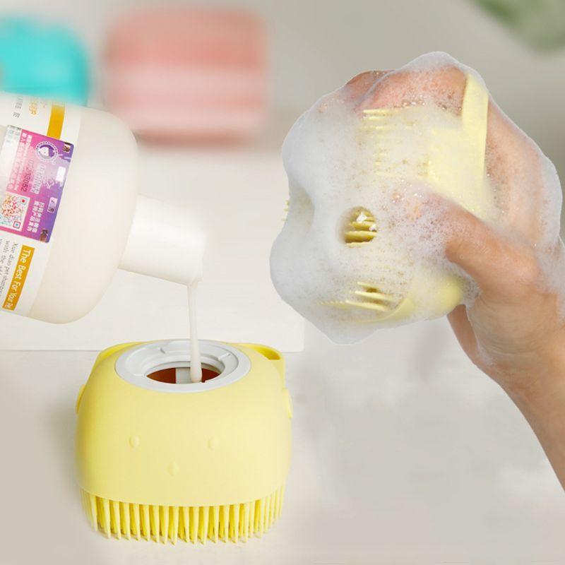 Silicone Bath Brush with Shampoo Dispenser