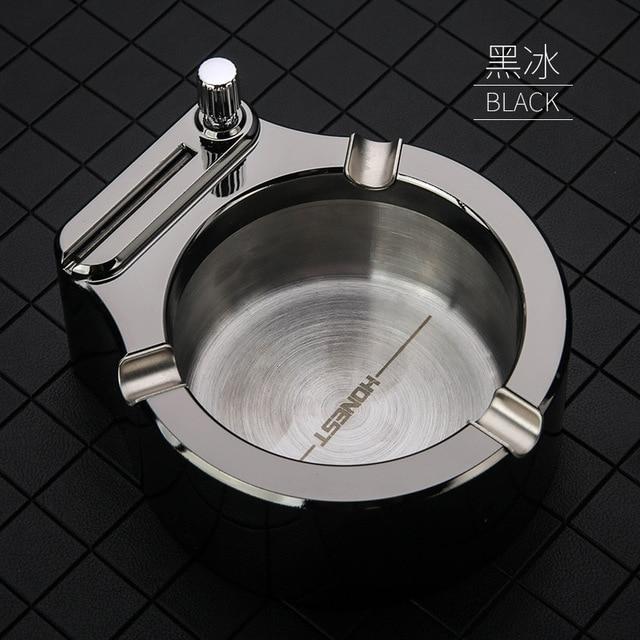 Retro Metal Ashtray 10000 Match Lighter