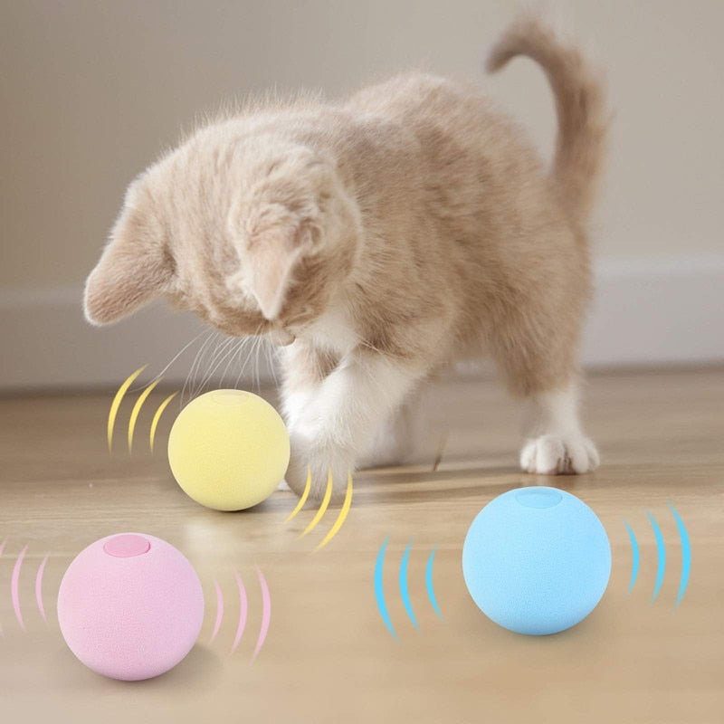 Interactive Gravity Squeaky Cat Toy Ball