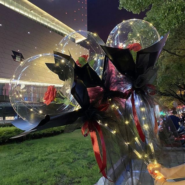 Led Balloons Rose Bouquet