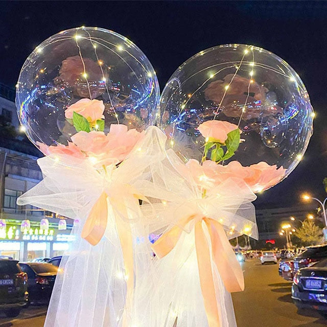 Led Balloons Rose Bouquet