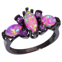 Thumbnail for Pink Fire Opal Ameythst Ring