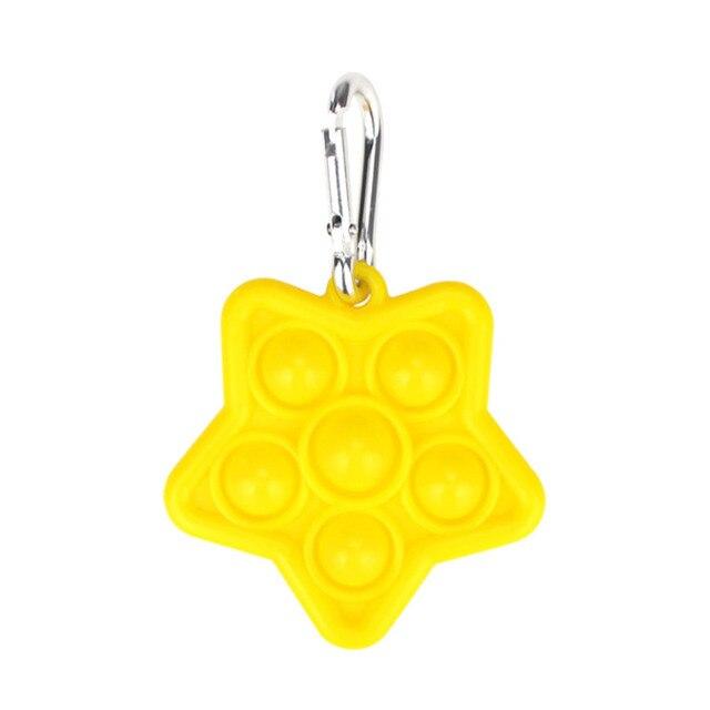 Mini Push Pops Bubble Sensory Toy Keychain (Star)