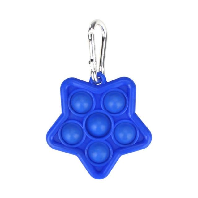 Mini Push Pops Bubble Sensory Toy Keychain (Star)