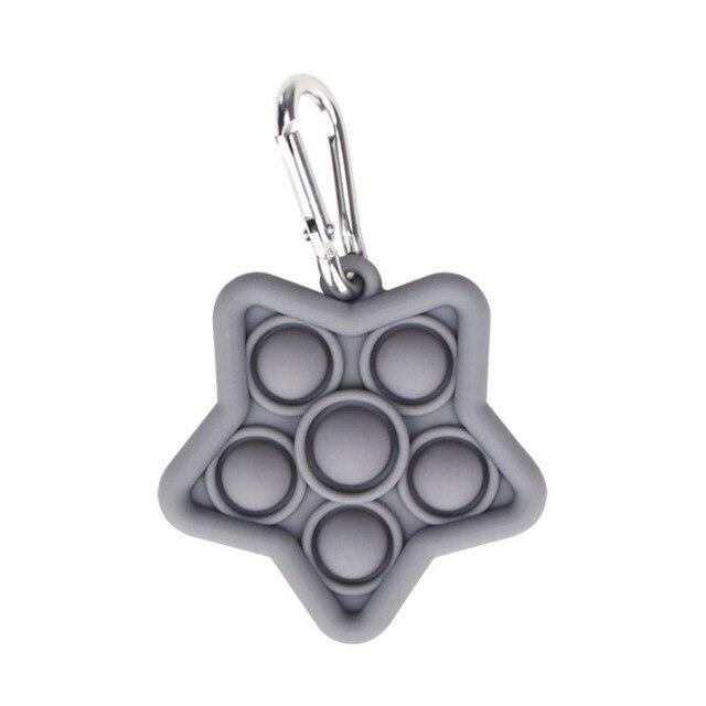 Mini Push Pops Bubble Sensory Toy Keychain (Star)