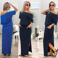 Thumbnail for Emma™ Side Slit Maxi Dress - With Pockets