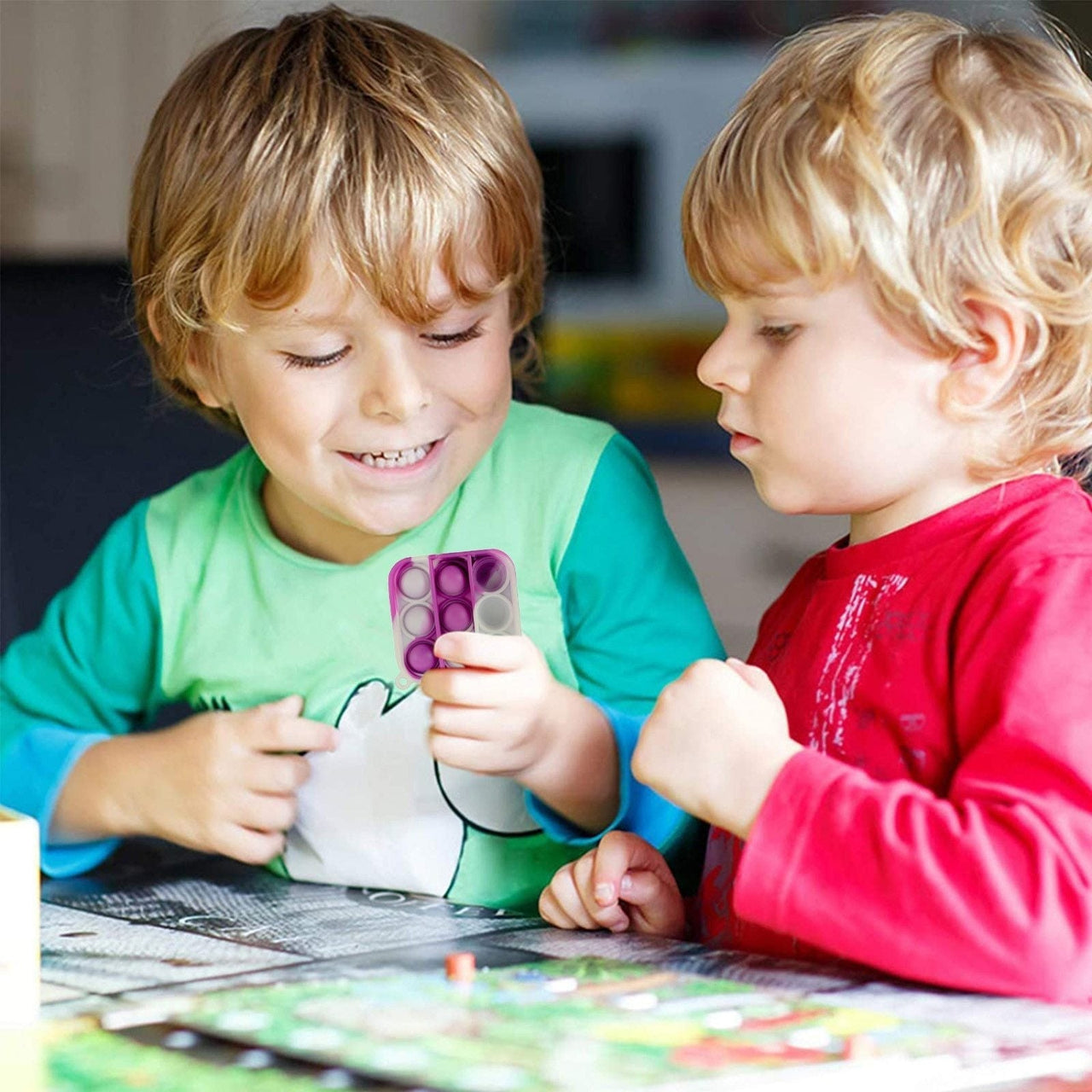 Mini Push Pops Bubble Sensory Toy Keychain (Square)