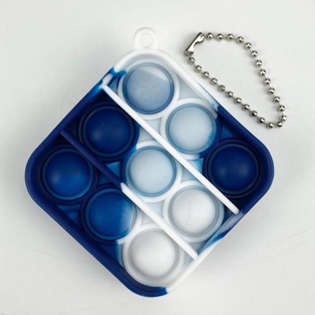 Mini Push Pops Bubble Sensory Toy Keychain (Square)