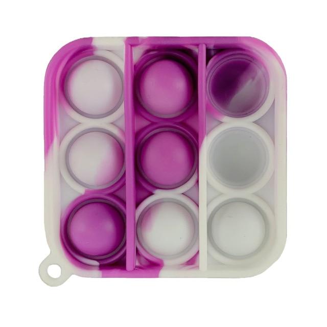 Mini Push Pops Bubble Sensory Toy Keychain (Square)