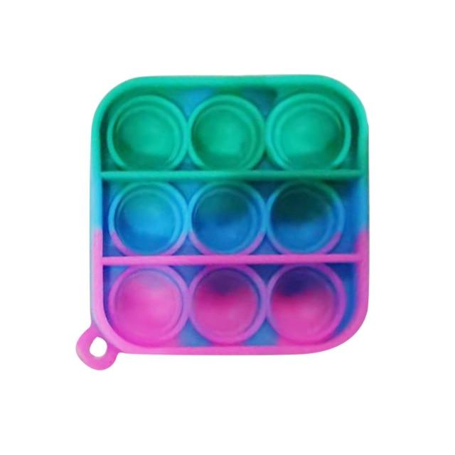 Mini Push Pops Bubble Sensory Toy Keychain (Square)