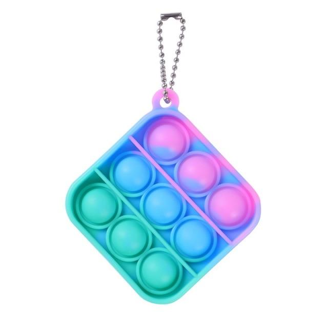 Mini Push Pops Bubble Sensory Toy Keychain