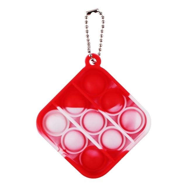 Mini Push Pops Bubble Sensory Toy Keychain