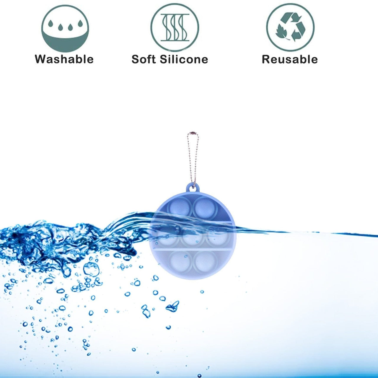 Mini Push Pops Bubble Sensory Toy Keychain (Round)