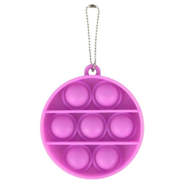 Mini Push Pops Bubble Sensory Toy Keychain (Round)