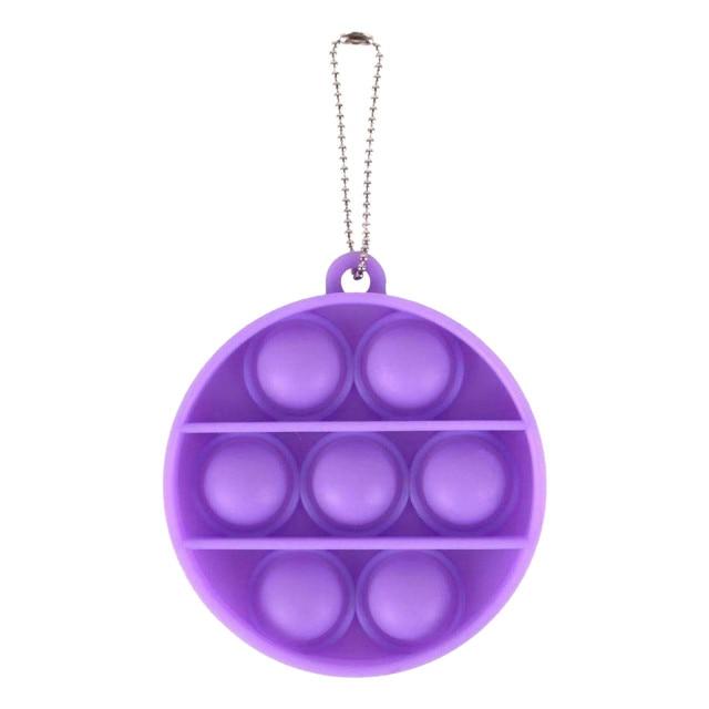 Mini Push Pops Bubble Sensory Toy Keychain (Round)