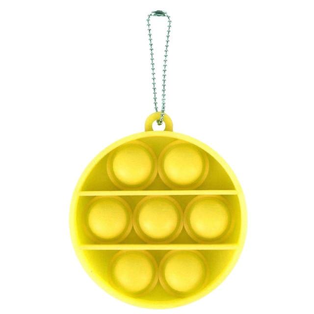 Mini Push Pops Bubble Sensory Toy Keychain (Round)