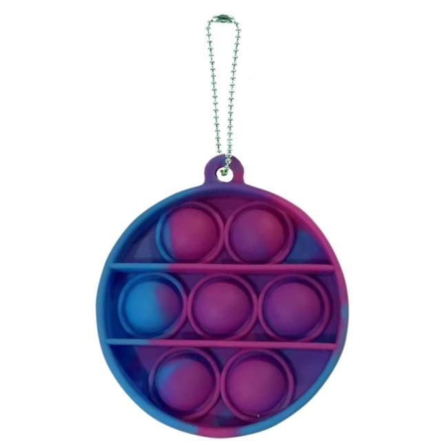 Mini Push Pops Bubble Sensory Toy Keychain (Round)