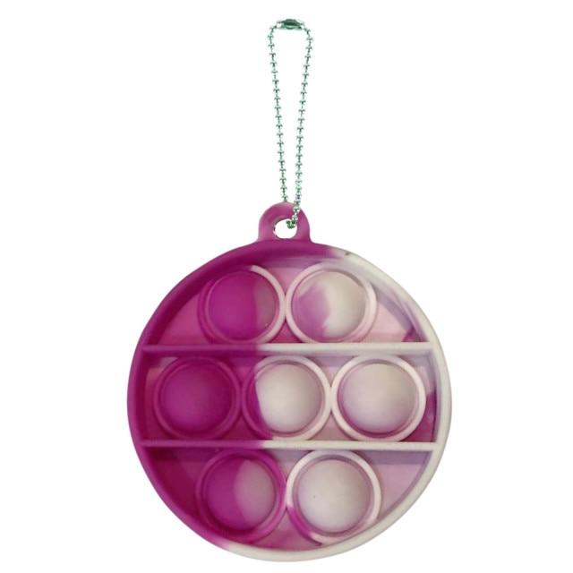 Mini Push Pops Bubble Sensory Toy Keychain (Round)