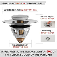 Thumbnail for Universal Basin Pop-Up Drain Filter