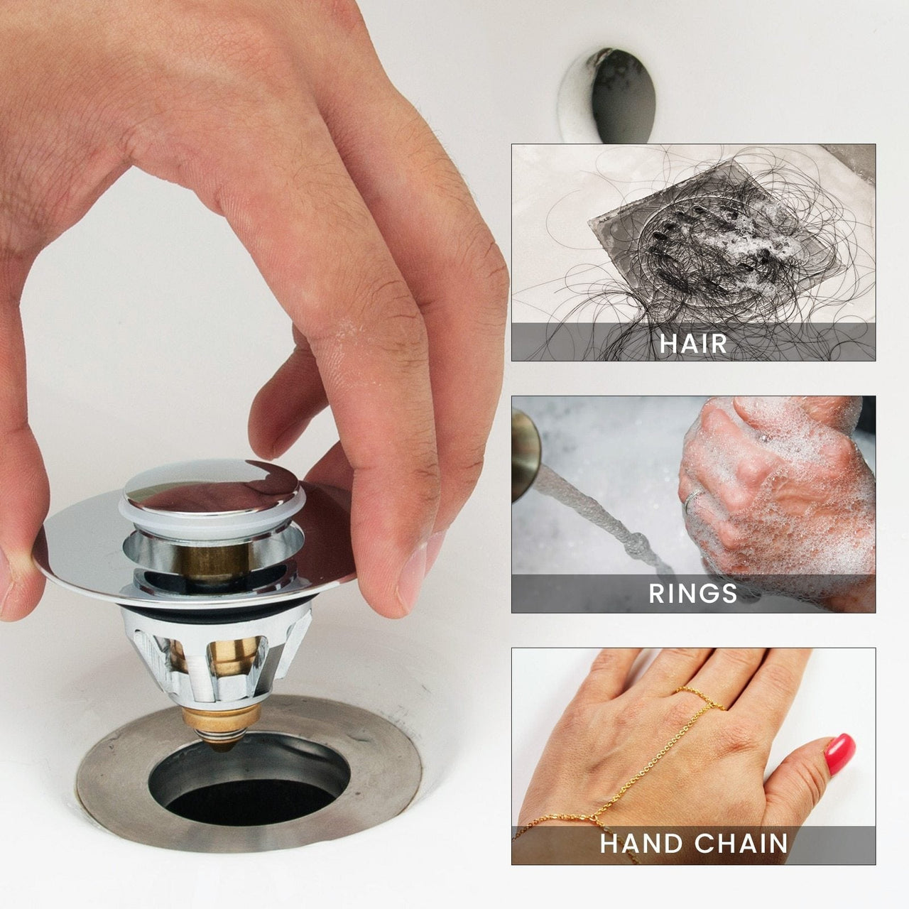 Universal Basin Pop-Up Drain Filter