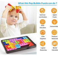 Thumbnail for POPS IT TETRIS JIGSAW PUZZLE TOYS