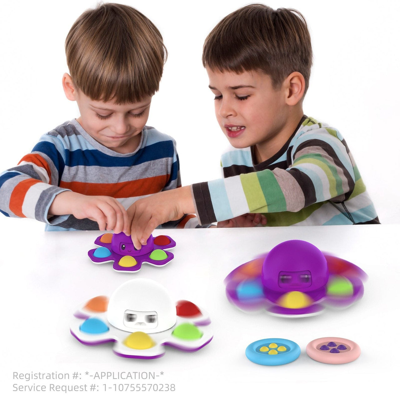 Reversible Octopus Spinner Pop it