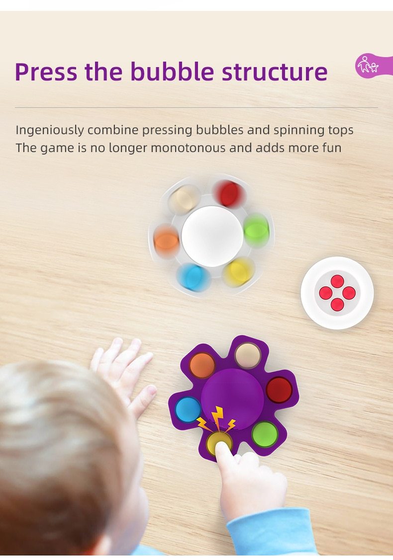 Reversible Octopus Spinner Pop it