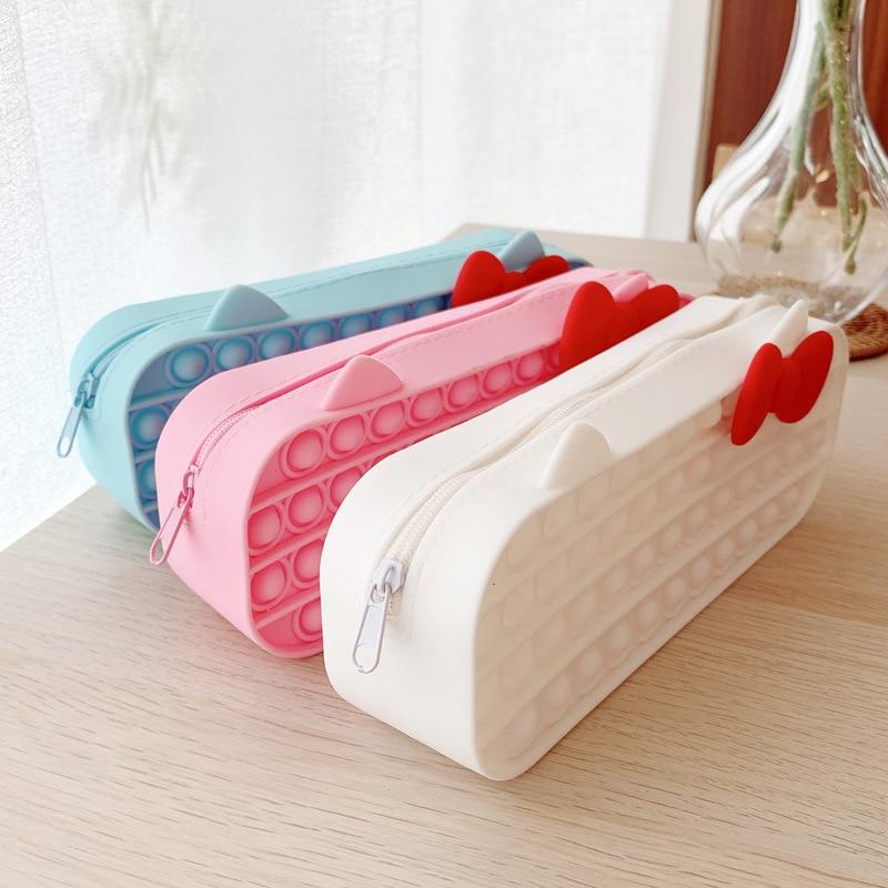 Bowknot Pop It Pencil Case