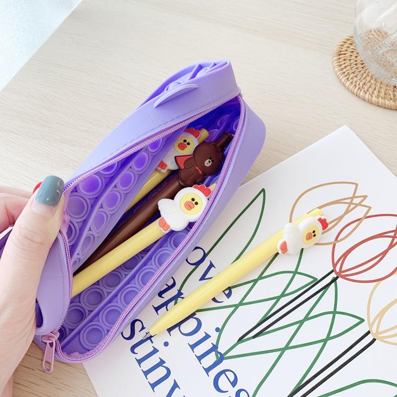 Bowknot Pop It Pencil Case