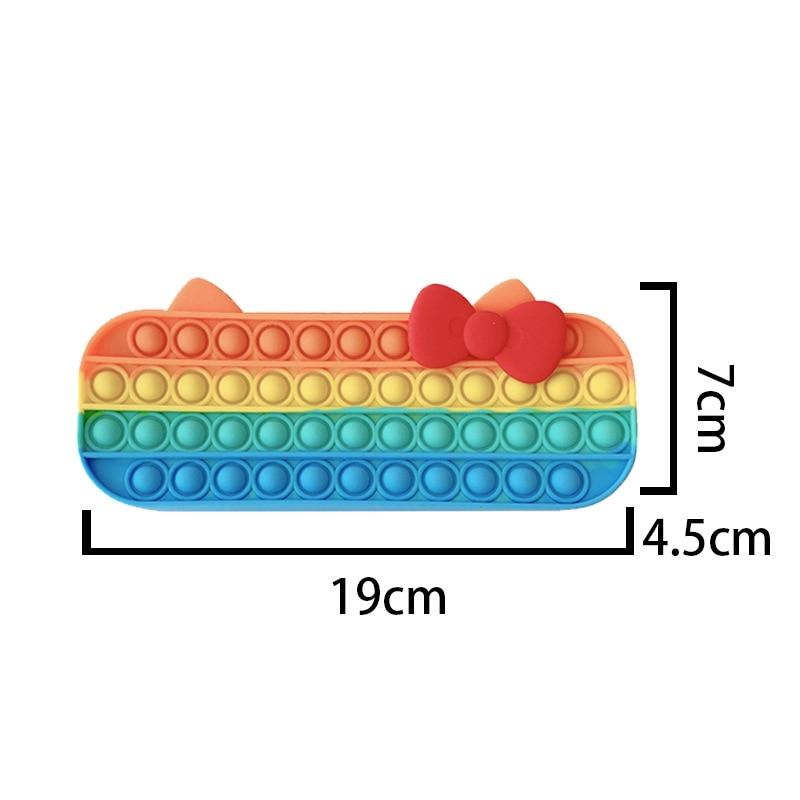 Bowknot Pop It Pencil Case