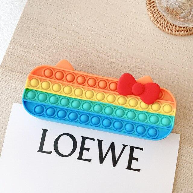 Bowknot Pop It Pencil Case