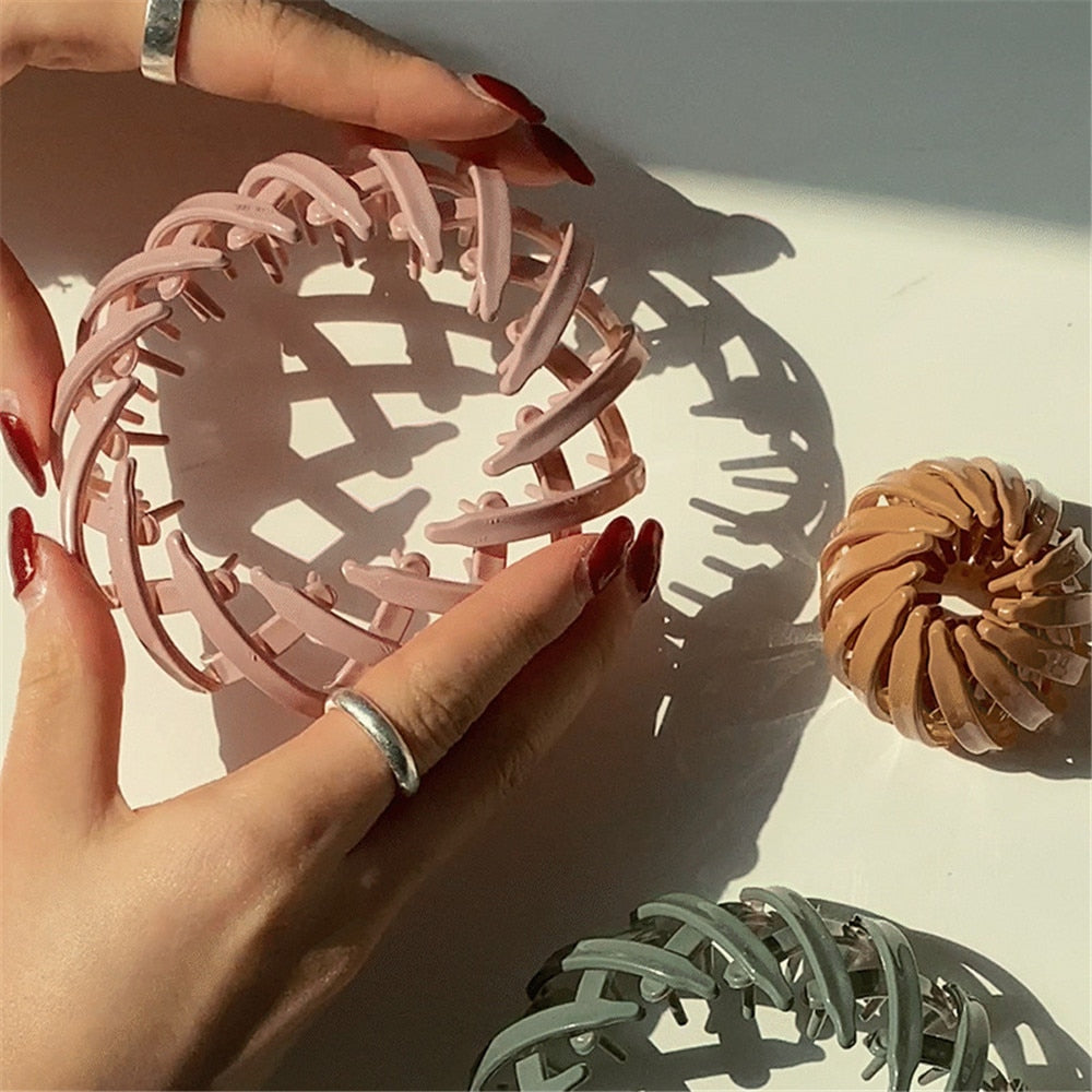Bird Nest Shaped Hair Clips Bun Makers