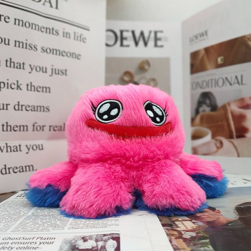 Reversible Blue Scary Plush Toy