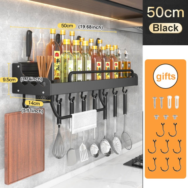 Kitchen Storage Shelf Wall-mounted Spice Racks