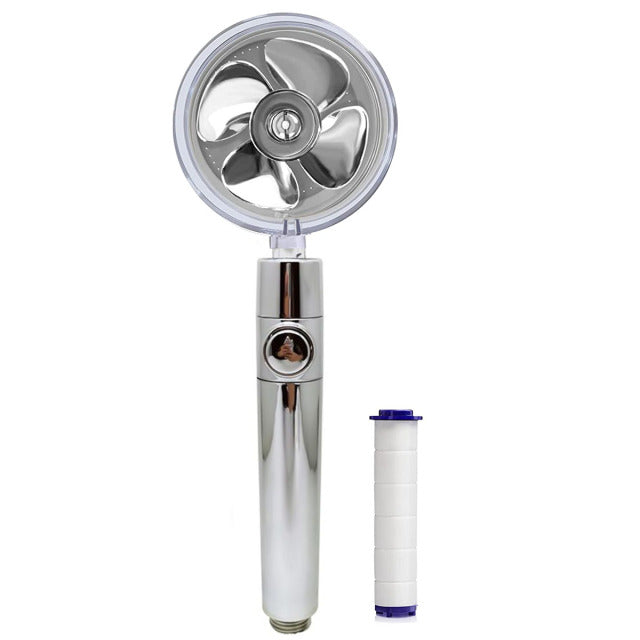 360 Degree Power Shower Head - Water Saving Rain Shower