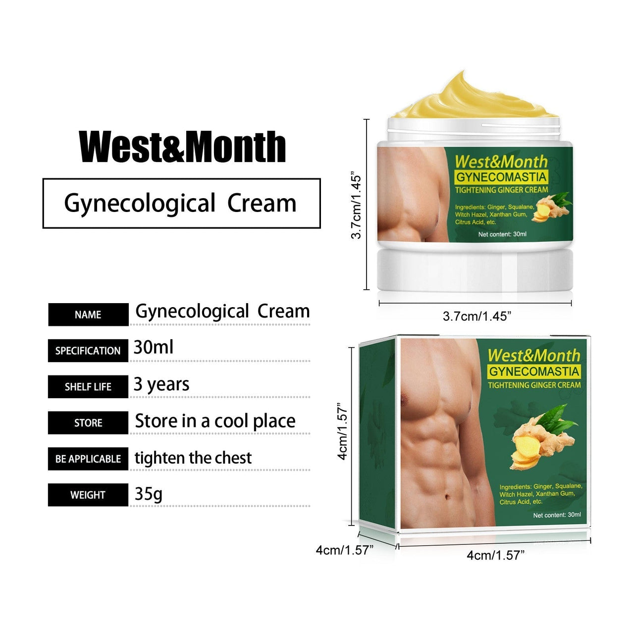 Solipac Gynecomastia Tightening Ginger Cream