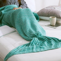 Thumbnail for Mermaid Tail Blanket - Knitted Handmade, Warm and Soft