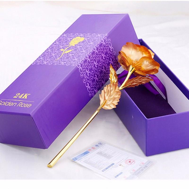 24k Gold Foil Rose - With Box