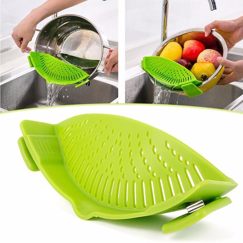 Food Straining Silicone Colander PeekWise