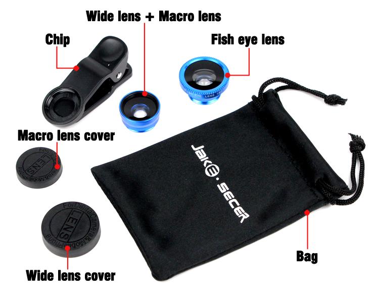 -in- Universal Mobile Phone Lens Fisheye Fish Eye Wide Angle Macro PeekWise