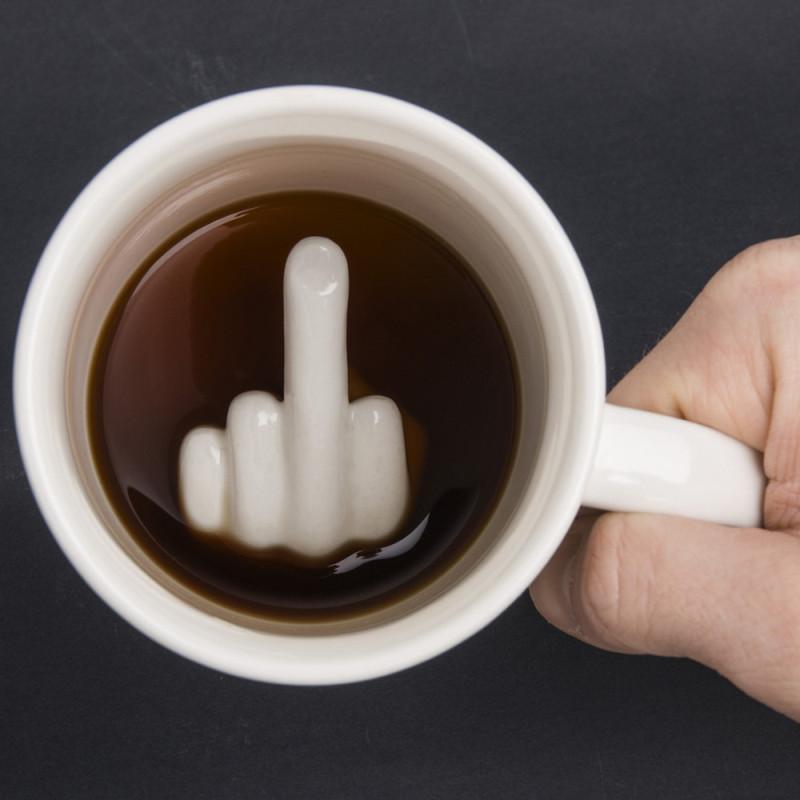 Middle Finger Base Ceramic Mug PeekWise