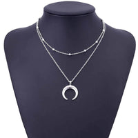 Thumbnail for Multi Layered Crescent Moon Necklace