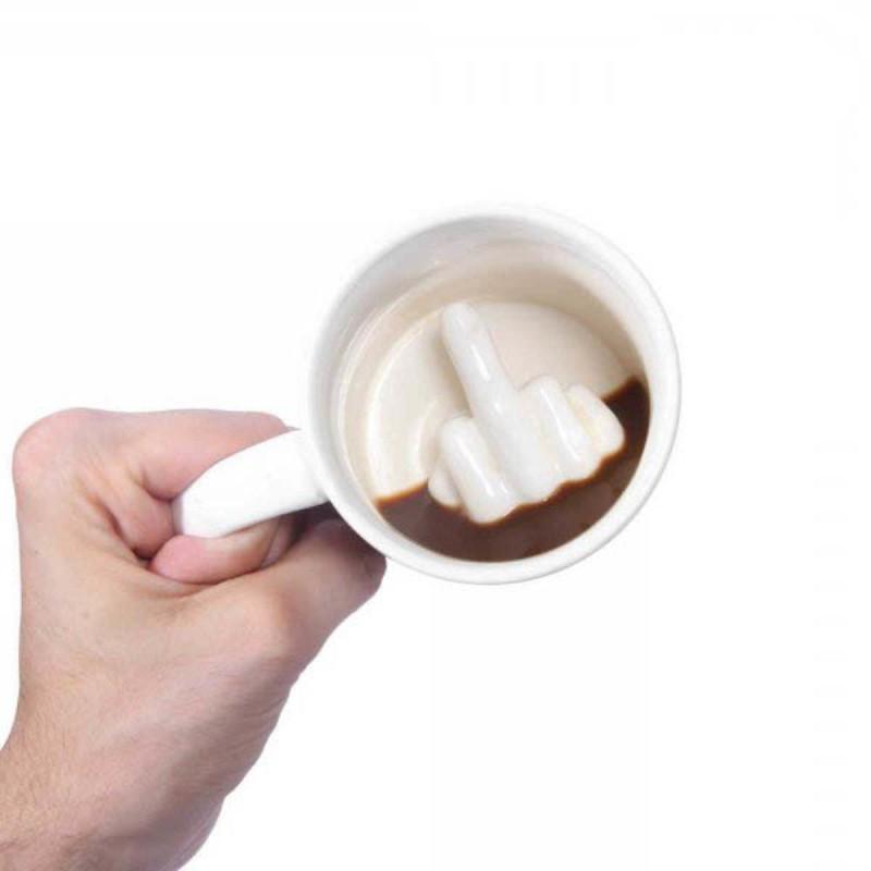 Middle Finger Base Ceramic Mug PeekWise