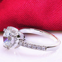 Thumbnail for Silver Plated Crystal Love Heart Shaped Ring