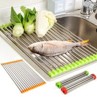 Thumbnail for Multi-Purpose Roll-Up Dish Vegetable Drying Rack PeekWise
