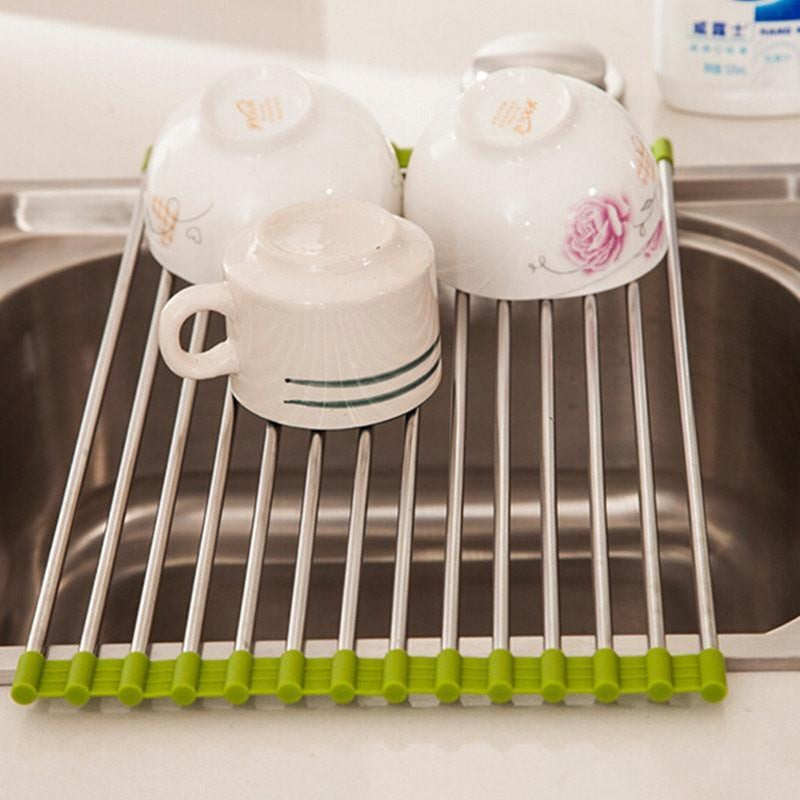 Multi-Purpose Roll-Up Dish Vegetable Drying Rack PeekWise