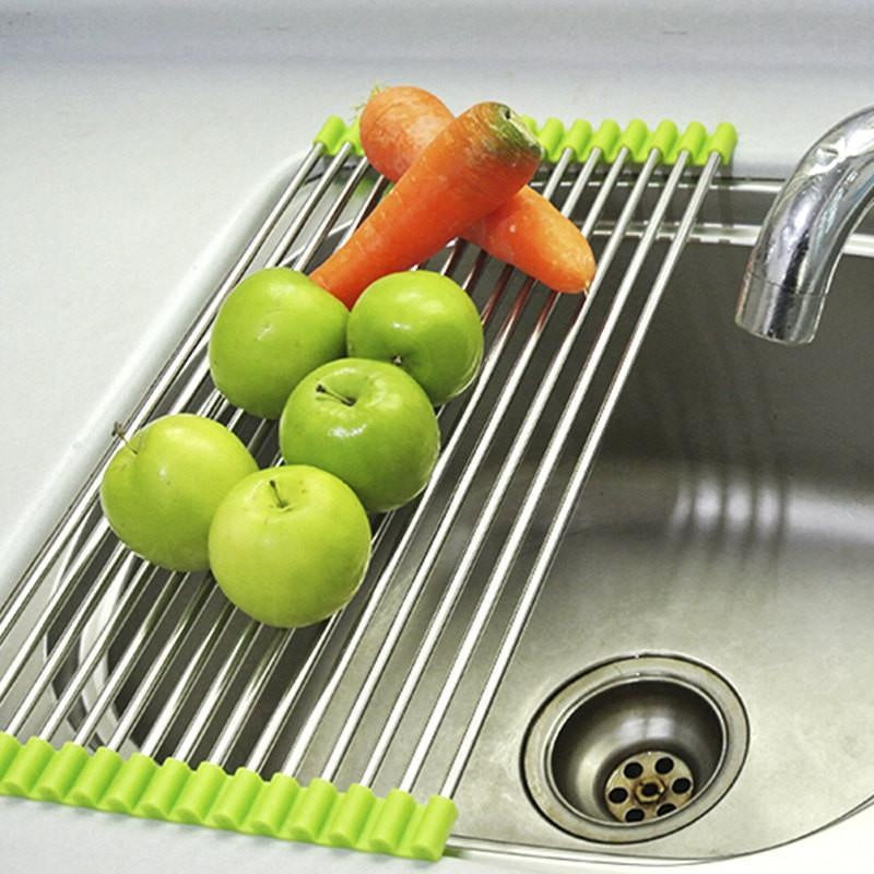 Multi-Purpose Roll-Up Dish Vegetable Drying Rack PeekWise