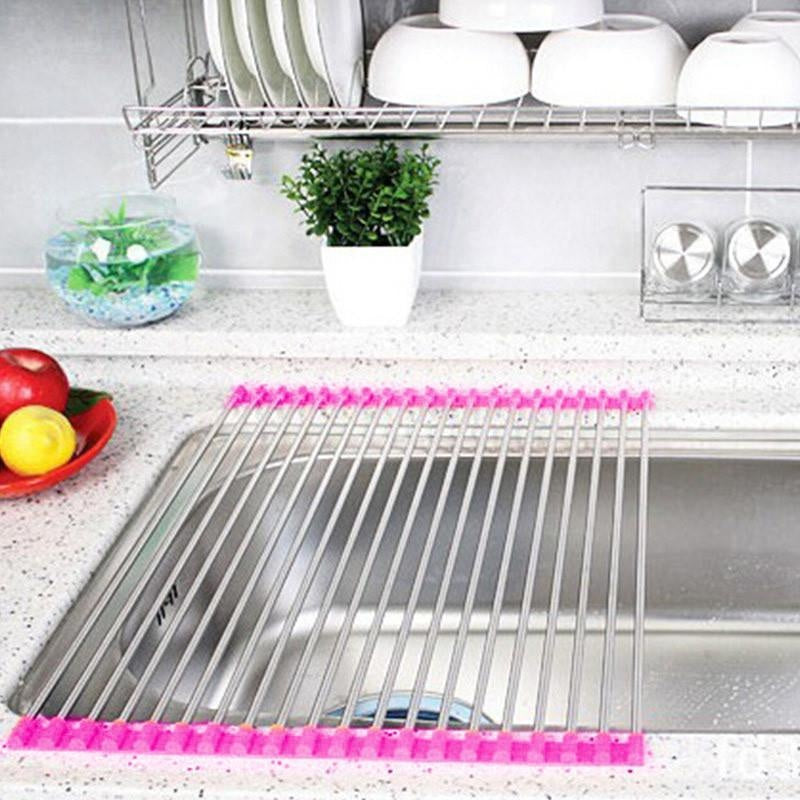 Multi-Purpose Roll-Up Dish Vegetable Drying Rack PeekWise