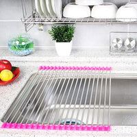Thumbnail for Multi-Purpose Roll-Up Dish Vegetable Drying Rack PeekWise